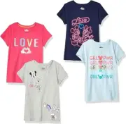 DISNEY! SET OF 4 NEW T SHIRTS GIRLS YOUTH XL 12 COTTON SPOTTED ZEBRA BRAND
