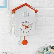 Cuckoo Wall Clock with Pendulum,Cuckoo Clocks for Wall,Design Cuckoo Clock,Cuckoo Wall Clock Cuckoo Bird Voices Call with Pendulum Delicate Cuckoo Clock for Wall Art Home Living Room Office Decoration