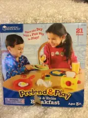 Learning Resources Pretend & Play Rise & Shine Breakfast 21 Pieces NIB!