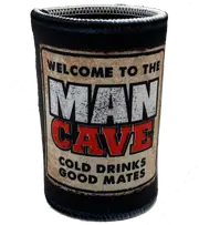 Welcome To The Man Cave Can Cooler Stubby Holder