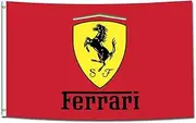 Ferraris Racing Flag 90 * 150cm Banner with Two Brass Grommets Vibrant Colors For Garage Man Cave