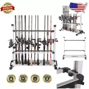 Fishing Rod Storage Rack - Large Capacity & Tool-Free Assembly for 24 Rods