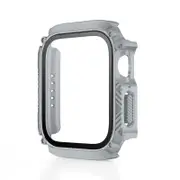 Nevenka Waterproof iWatch Case PC Screen Protector for Apple Watch Series 7/8-Grey