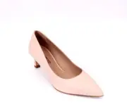 Mariano Paoletti 191 Beige Leather Stiletto Heels Pointy Pumps 37.5 / US 7.5