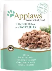 Tuna Natural Wet Cat Food in Jelly - 70 G Pouches, Complementary Food for Adult