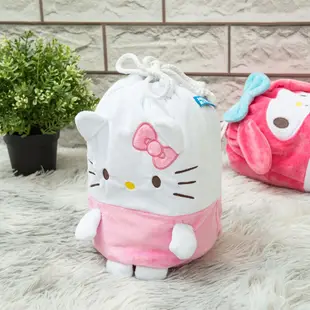 Marushin 丸真 三麗鷗 保暖萬用毛毯&束口袋組 Hello Kitty RS87901