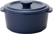 MIKASA T-783955 Casserole Corner, Navy, Diameter 4.2 x Depth 4.8 x Height 2.8 inches (10.6 x 12.3 x 7 cm), 9.2 fl oz (260 ml), Microwave, Dishwasher and Oven Safe