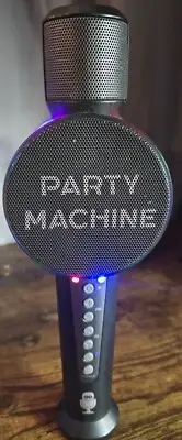 Party Machine Singing Machine Microphone - Dynamic Karaoke Mic - Black