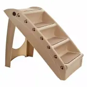 NEW Pet Stairs Cat Dog Steps 4 Step 20 in Tall Easy Up Carpet Tread Foldable NIB