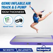 AirTrack Air Track Inflatable Gymnastics Tumbling Floor Mat with Pump 3x1x0.1m