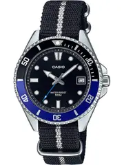 Casio Collection MDV-10C-1A2VEF Black Fabric Mens Watch