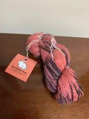 Fat Bunny Yarn Petal Silk Base Lace Weight Color Orange Black Freddy Elm Street