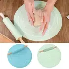 Rolling Pin with Silicone Baking Mat Non Stick Baking Roller with Silicone Mat