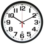 Chicago Lighthouse 16.5" Quartz Wall Clock - White Face Black Large Numbers