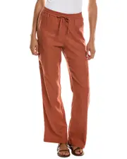 LUXE ALWAYS Linen-Blend Pant Brown