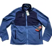 New Men's RLX Ralph Lauren Primaloft Fleece/Softshell Jacket Size L Blues $198
