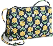 [Vera Bradley] Premium Cotton Foxbury Crossbody Bag, Daffodils, Daffodils