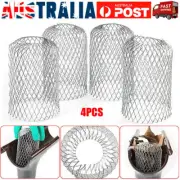 4x Metal Mesh Gutter Leaf Debris Mud Trap Guards Drain Pipe Cover Downpipe