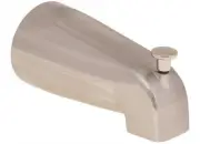 Proplus .102024 1/2 in. FIP Bathtub Spout with Top Diverter, Brushed Nickel