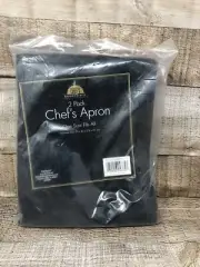 Chef’s Essentials Chef’s Apron Black One Size Fits All 2-Pack