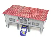 Car wash building 1:60-1:64 scale Diorama model kit Display decoration 1/60-64