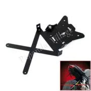 Black Adjustable License Number X-Plate Bracket Holder Hanger Rsend Tail Tidy