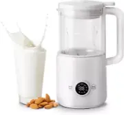 Soy Milk Maker, 600Ml Automatic Nut Milk Maker for Homemade Almond/Oat/Soy, P...