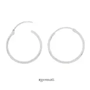 Sterling Silver Top Hinged Sleeper Endless Hoop Earrings Connector 20mm