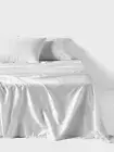 Linen House Nara White Bamboo Cotton 400TC Sheet Set