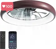 19.69'' Ceiling Fan Lights & Remote – Modern Low Profile Flush Mount Ceiling Fan