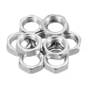 10pcs M16x1.0 Steel Hex Nuts Hardware Nuts Screw Bolt Fasteners 8mm High