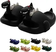 [Spacebuyer] Dinosaur Slippers, Dinosaur Cloud Slides Dinosaur Slides Cute Cartoon Anti-Slip Novelty Open Toe Slides Summer Indoor Outdoor Beach Shoes Sandals for Adult Kids
