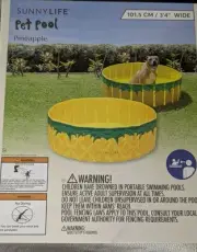 SunnyLife Pet Pool Pineapple Theme 65-Gal