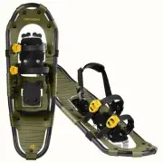 Retrospec Drifter Snow shoes Unisex 30" X 9" poles Military Olive 5317 Bundle