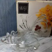 New In Box Mikasa Heavy Crystal Beautiful Serving Bowl