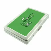Pickles Em5 Cigarette Case with Built in Lighter Metal Wallet