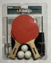 Ping Pong Table Tennis Set Franklin 1 Net 2 Paddles 3 Balls Two Player Portable