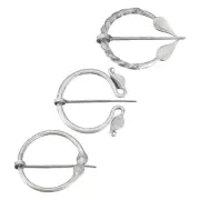 1 Set Vintage Brooch Cloak Pin, Penannular Brooch Cloak Clasp(Silver)