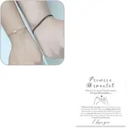 [ANGLEQUEEN] 2 Pcs Matching Couple Bracelets for Men Women Permanent Bracelet Touch Bracelets for Couples Pinky Promise Friendship Bracelets Matching Bracelets for Couples Valentine's Day Gifts
