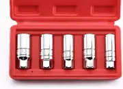 MIXPOWER 3/8-Inch Drive Spark Plug Socket Set, SAE & Metric, CR-V Steel Mirror F