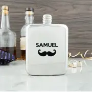 Moustache Contemporary Hip Flask