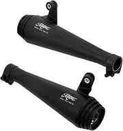 Motone MTE162 Speed Twin Slackton R/RS SATURN V Slip-On Muffler, Stainless Steel/Aluminum, Black