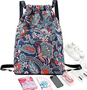 Beach Bag, Waterproof Gym Bag, Breathable Sandproof Foldable Backpack Tote 14.17x5.51x18.9 inches, Lightweight Carryall, Ideal for Swimming, Sports, Casual Travel, Family