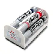 Pentel Maxiflo Whiteboard Marker with Magnetic Eraser Set of 4 Assorted YMWL5-4E
