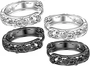 [NIYANGLE] 2 Pairs Gothic Hoop Earrings for Men Vintage Style Ear Hoops Birthday present for Him Durable Non Rusting Fashion Jewelry for Parties and Daily Wear