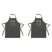 2x Splosh Fathers Day 90cm Polyester BBQ Timer Apron Cooking/Grilling Bib Black