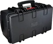 Amazon Basics Hard Camera Case with Wheels, Large, Black, Solid, 57 x 35 x 25cm(LXWXH)