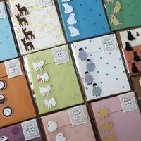 在飛比找蝦皮購物優惠-日本制可愛動物毛氈信紙貼紙套裝midori小清新信箋少女心羊