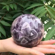 1.07kg Natural Dream Amethyst Ball Quartz Crystal Sphere Reiki Crystal Decor Gif