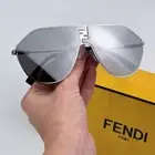 Fendi Women Sunglasses Ruthenium Smoke Mirror Round FE40080U FF MATCH 12C NEW